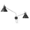 Hello Honey® 5ft. Black Modern 2-Light Metal Articulating Wall Sconce